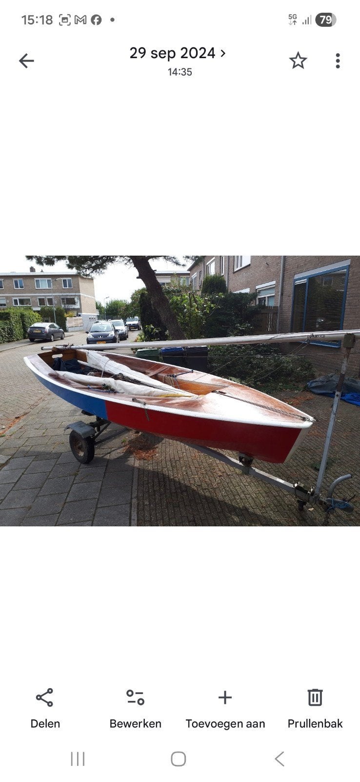Te koop leuke zeilboot met trailer., Ophalen
