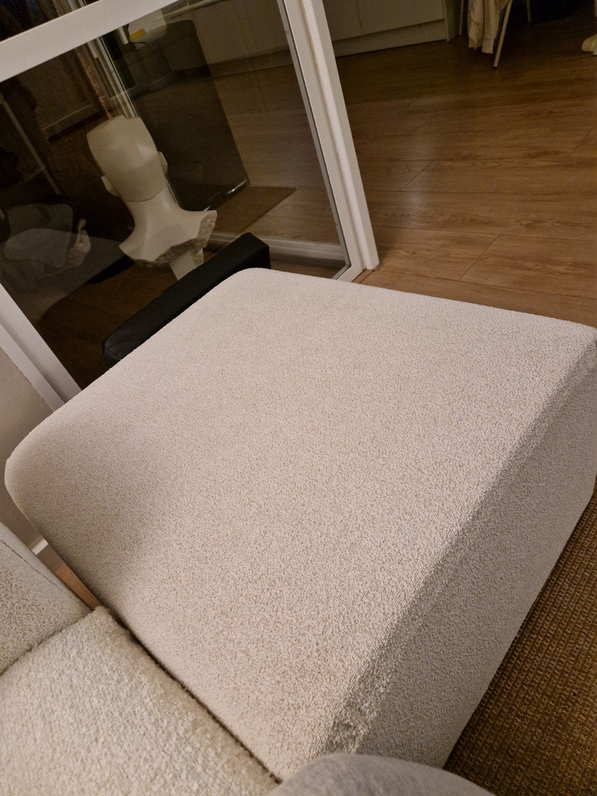 ikea Stockholm poef ZGAN, Ophalen, 50 tot 75 cm, Zo goed als nieuw, Boucle japandi