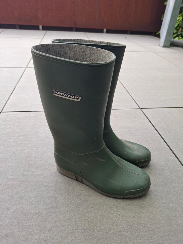 Dunlop laarzen maat 38, Ophalen, Zo goed als nieuw, Zwart, Hoge laarzen