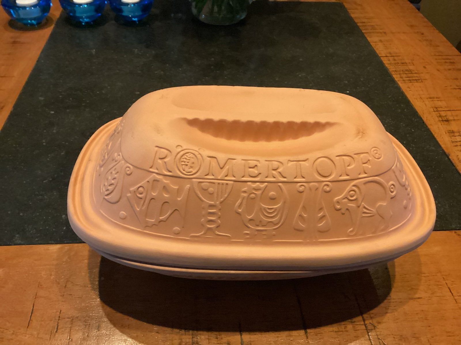 Römertopf - Ovenschaal van klei voor sappige gerechten, Ophalen, Zo goed als nieuw, Overige merken, Oven