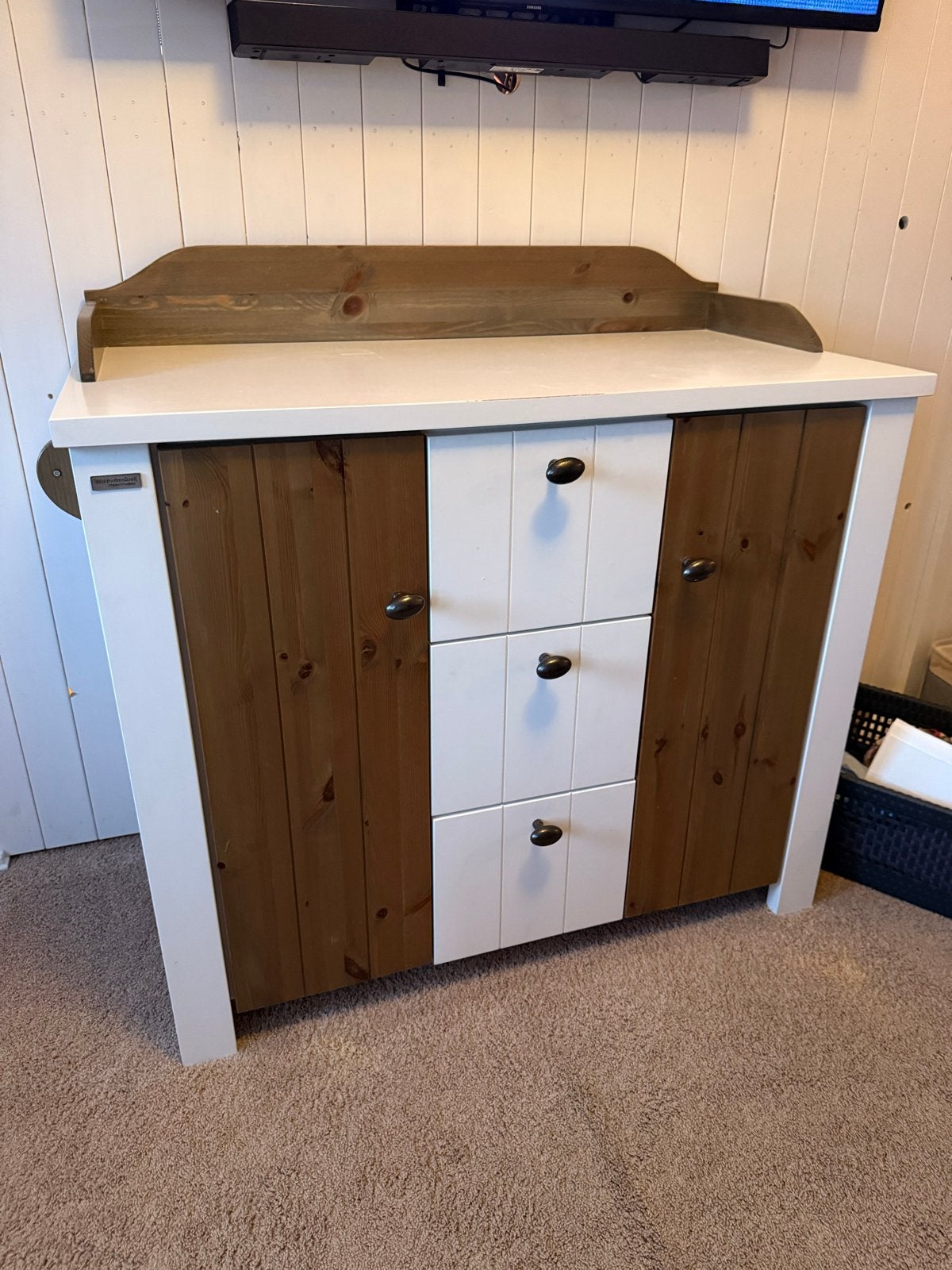Commode Meubelmakerij Popke Postma - Wit/Hout, Ophalen, Gebruikt, 50 tot 70 cm, 100 cm of meer