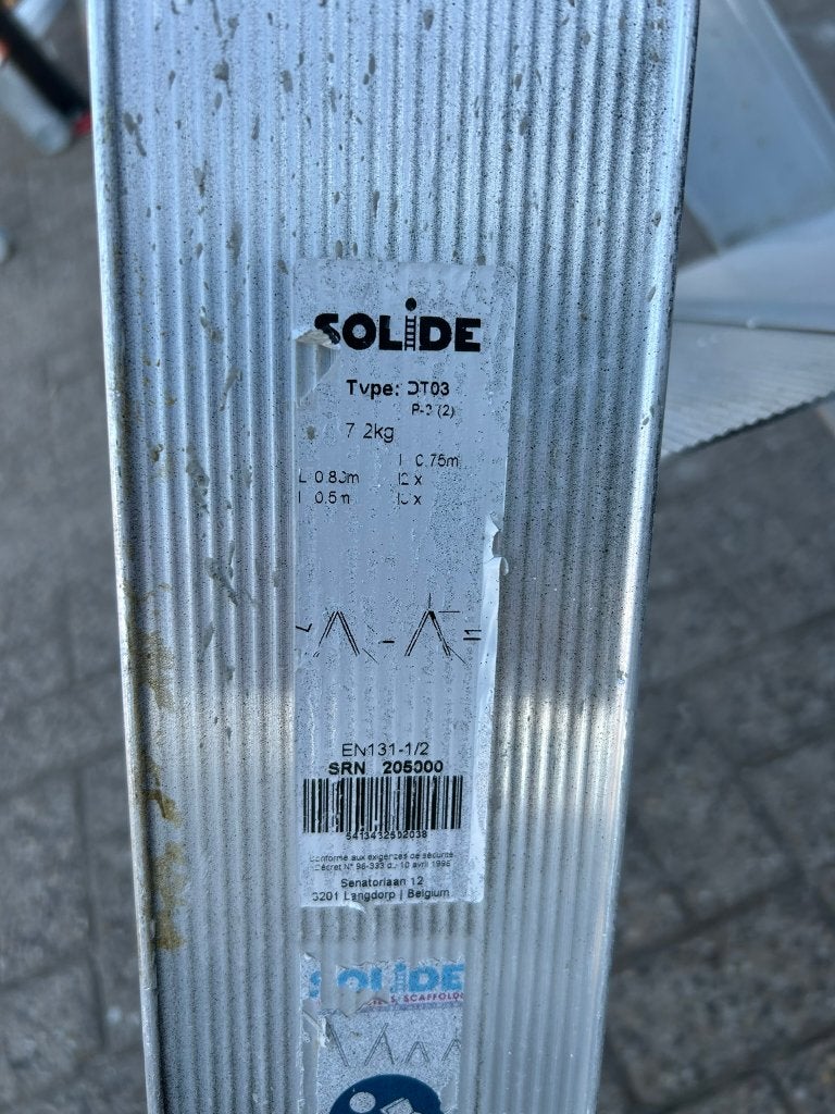 Solide DT03 dubbele trap  2x5/2x6/2x7/2x10 gebruikt, Ophalen, Gebruikt, Trap, Opvouwbaar of Inschuifbaar