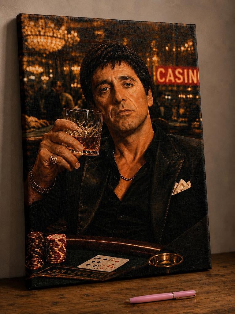 Tony Montana 'Scarface' Canvas Schilderij, Ophalen of Verzenden