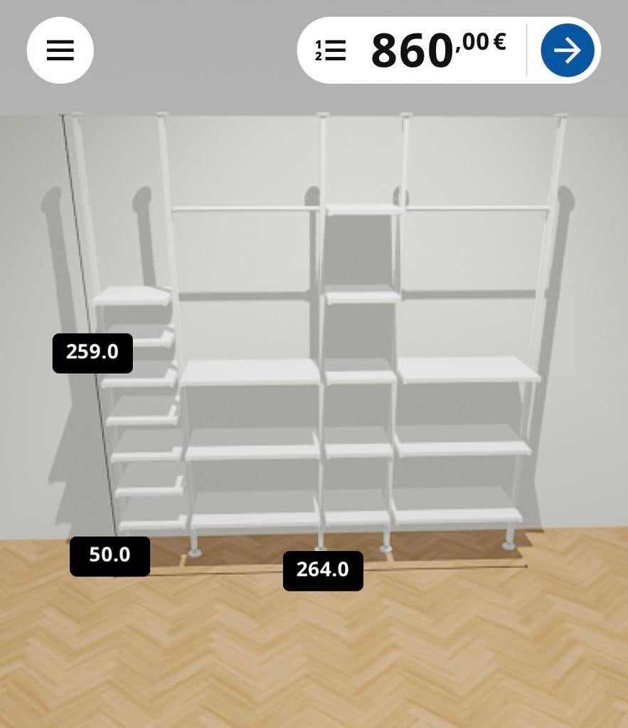 IKEA ELVARLI Kast Systeem, Huis en Inrichting, Kasten | Kledingkasten, Met plank(en), 200 cm of meer, Ophalen of Verzenden, Zo goed als nieuw
