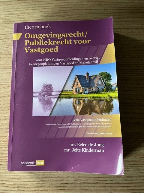 Theorieboek omgevingsrecht publiekrecht voor vastgoed, Boeken, Zo goed als nieuw, Academic store, Beta, HBO