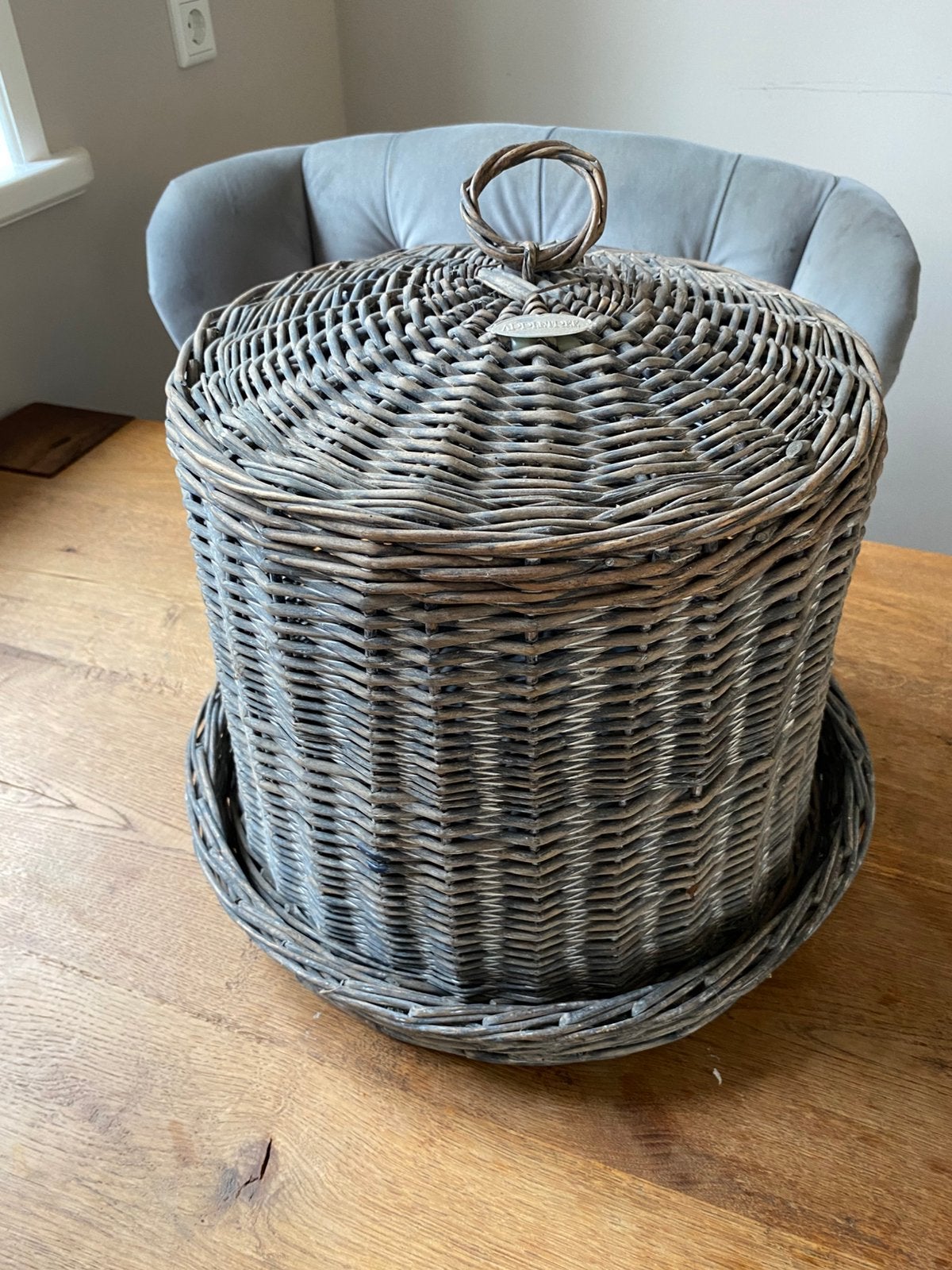 Appletree grote landelijke rieten stolp, Huis en Inrichting, Overige materialen, Nieuw, Met deksel, 50 cm