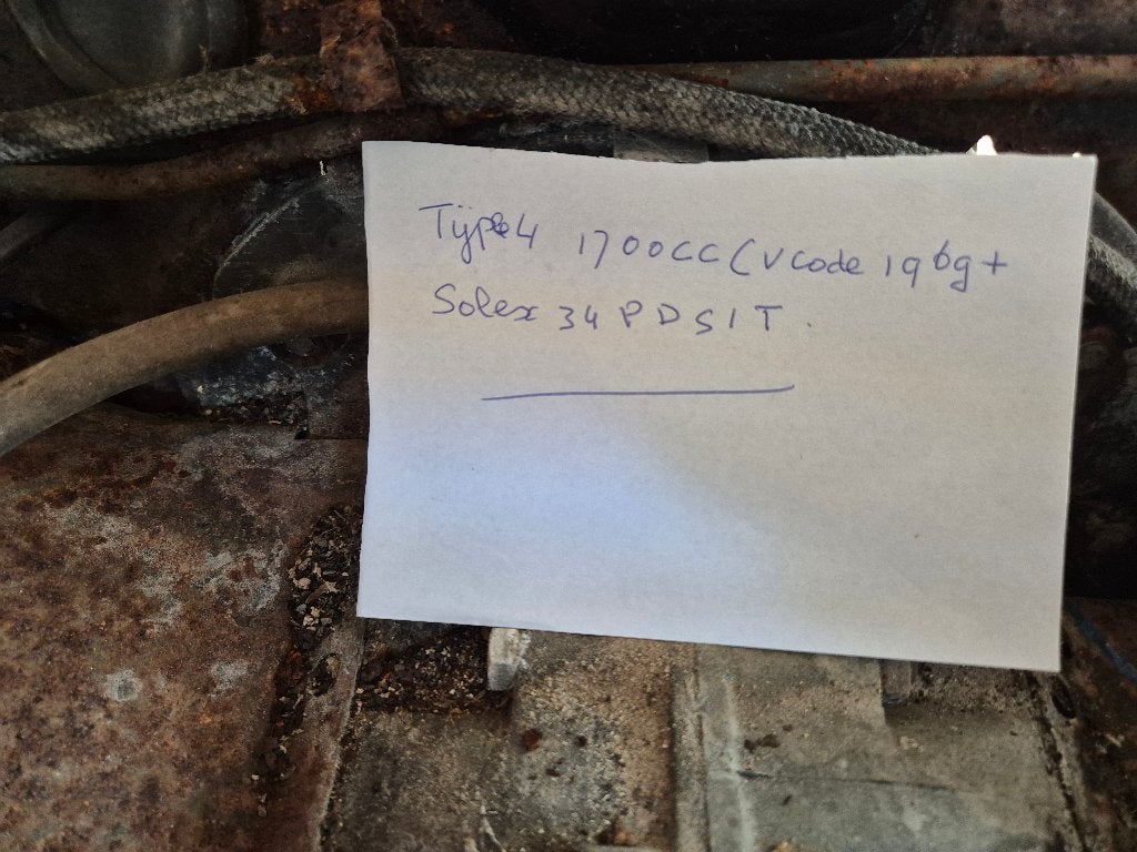VW Type 4 1700cc motor uit 1969 met Solex carburateur, Ophalen, Gebruikt, Oldtimer onderdelen