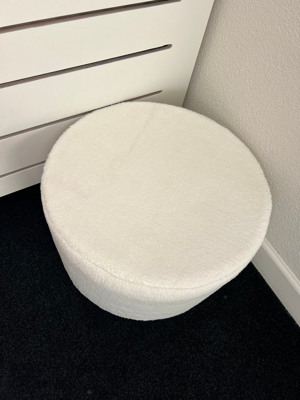 Witte teddy poef xenos, Ophalen, Zo goed als nieuw, Overige materialen