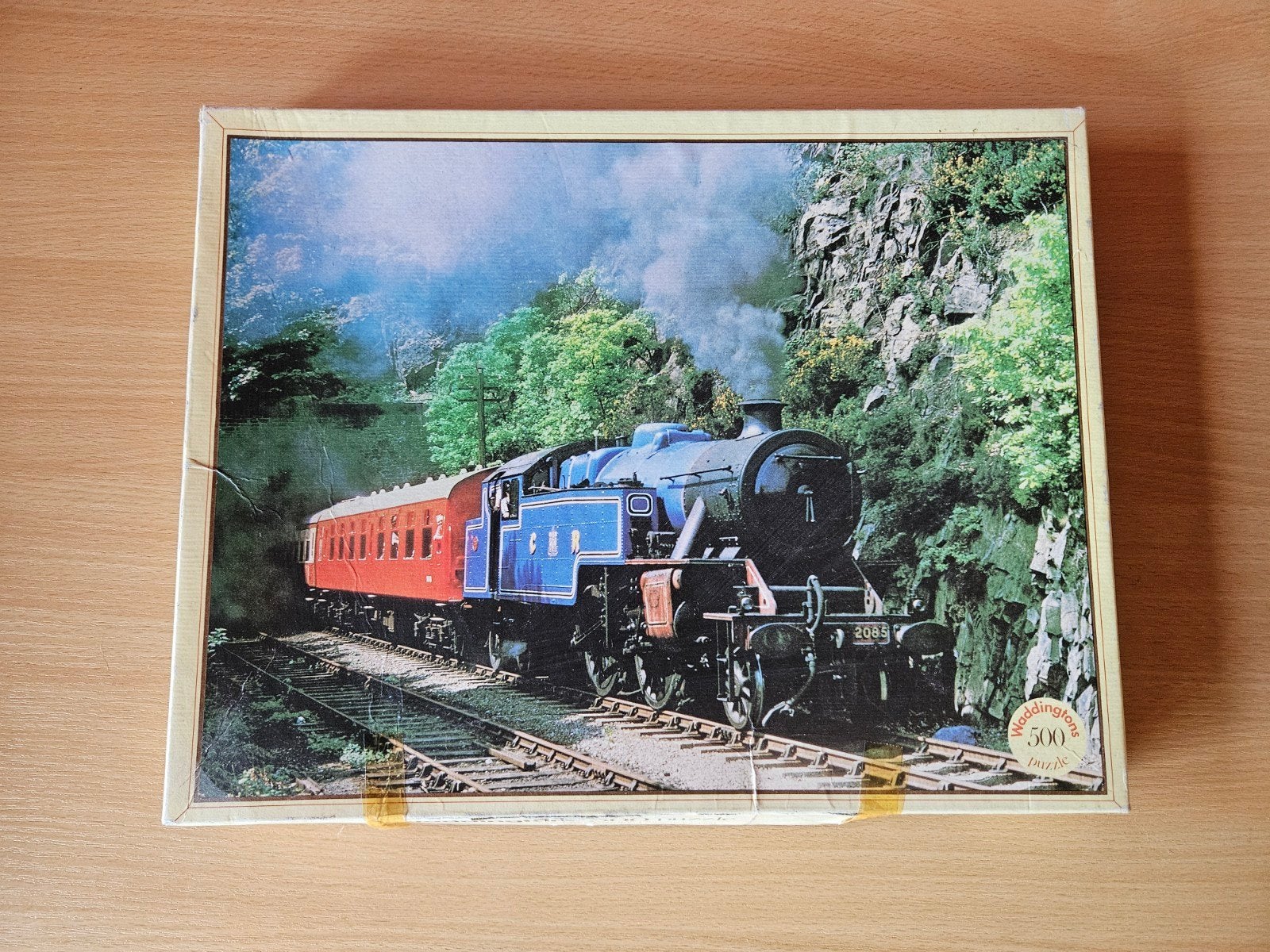 Waddingtons puzzel locomotief 500 stukjes, Ophalen of Verzenden, 500 t/m 1500 stukjes, Gebruikt, Puzzelboek
