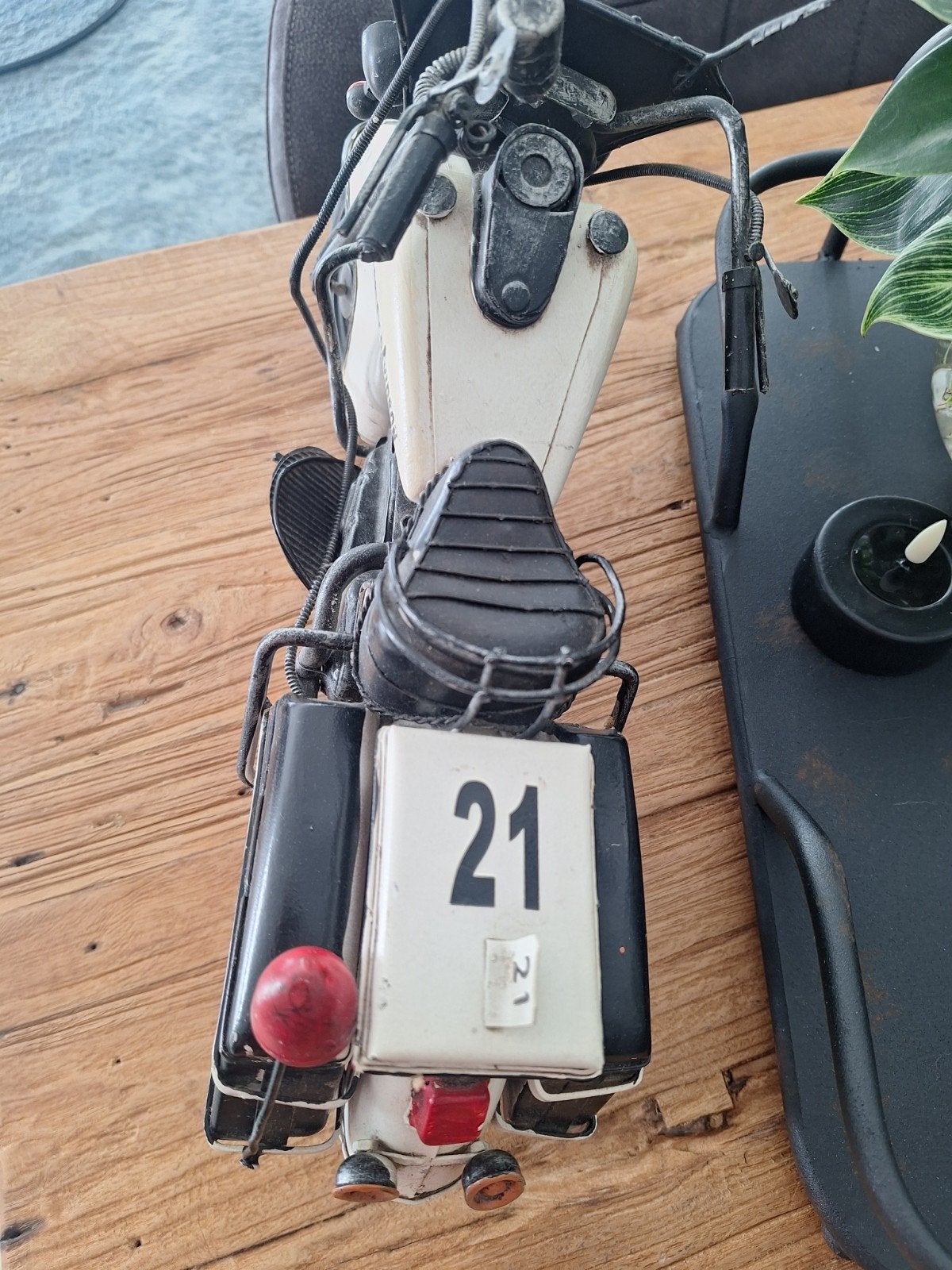 Vintage metalen politiemotor decoratie, Ophalen of Verzenden, Zo goed als nieuw, Motoren