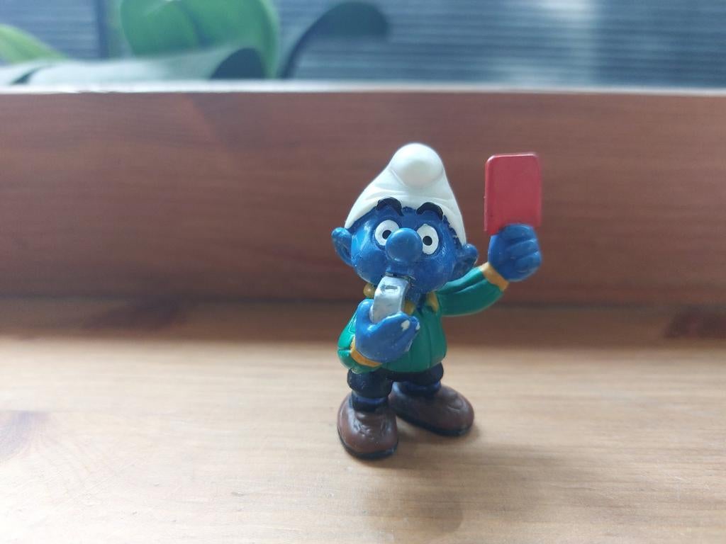 Scheidsrechter smurf met rode kaart 20472 De Smurfen, Ophalen of Verzenden