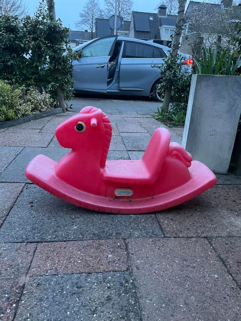 Little Tikes hobbelpaard rood/roze, Ophalen of Verzenden, Gebruikt