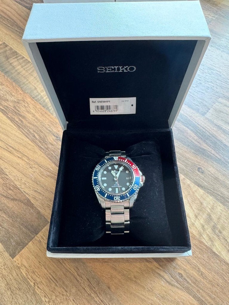 Seiko Sea SNE591P1 Prospex Horloge, Ophalen, Staal, Polshorloge, Zo goed als nieuw