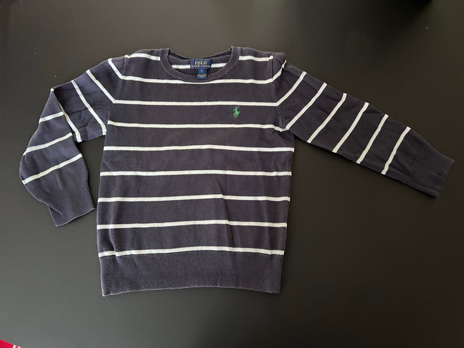 Ralph Lauren gestreepte trui - blauw wit - maat 7 jaar, Kinderen en Baby's, Ophalen of Verzenden, Gebruikt, Jongen of Meisje