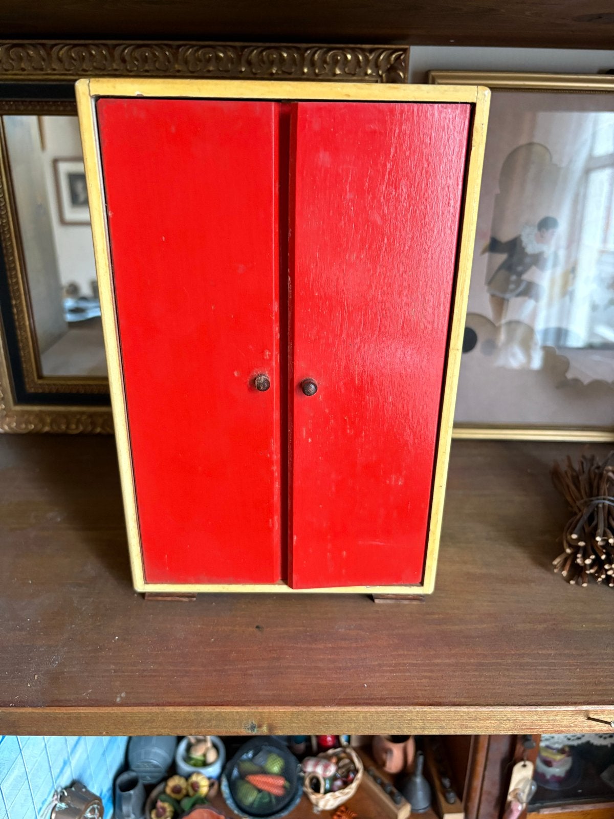 Vintage Speelgoed: Miniatuur Schoonmaakkast met Accessoires, Kinderen en Baby's, Ophalen of Verzenden, Gebruikt, Jongen of Meisje