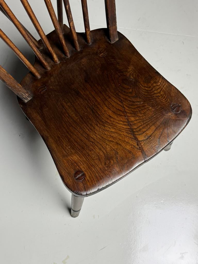 Windsor stoelen Engels antiek 4x, Huis en Inrichting, Stoelen, Ophalen of Verzenden, Zo goed als nieuw, Bruin, Vier