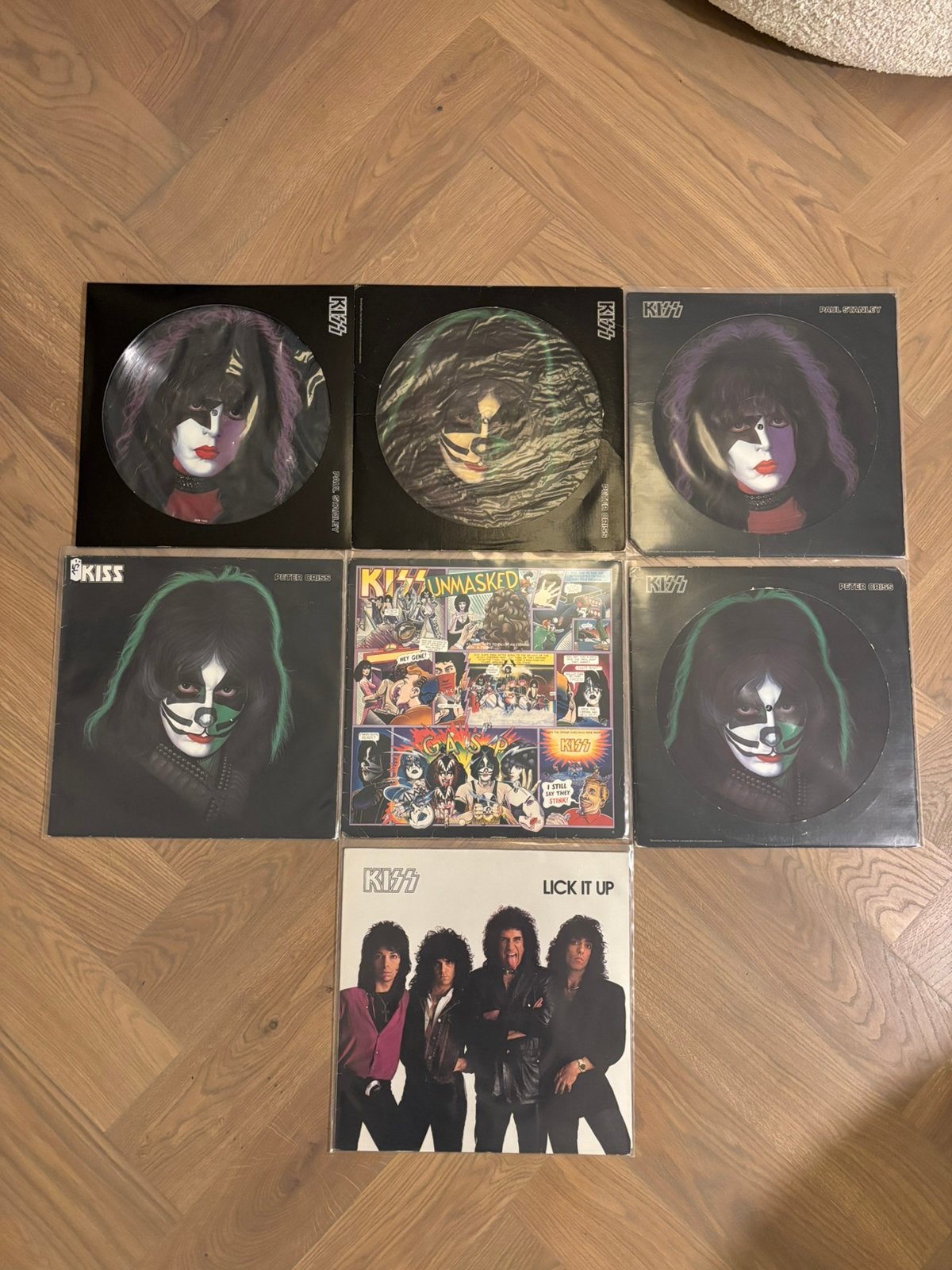Lp collectie kiss - solo albums, picture disc, unmasked lick, Ophalen of Verzenden, Zo goed als nieuw