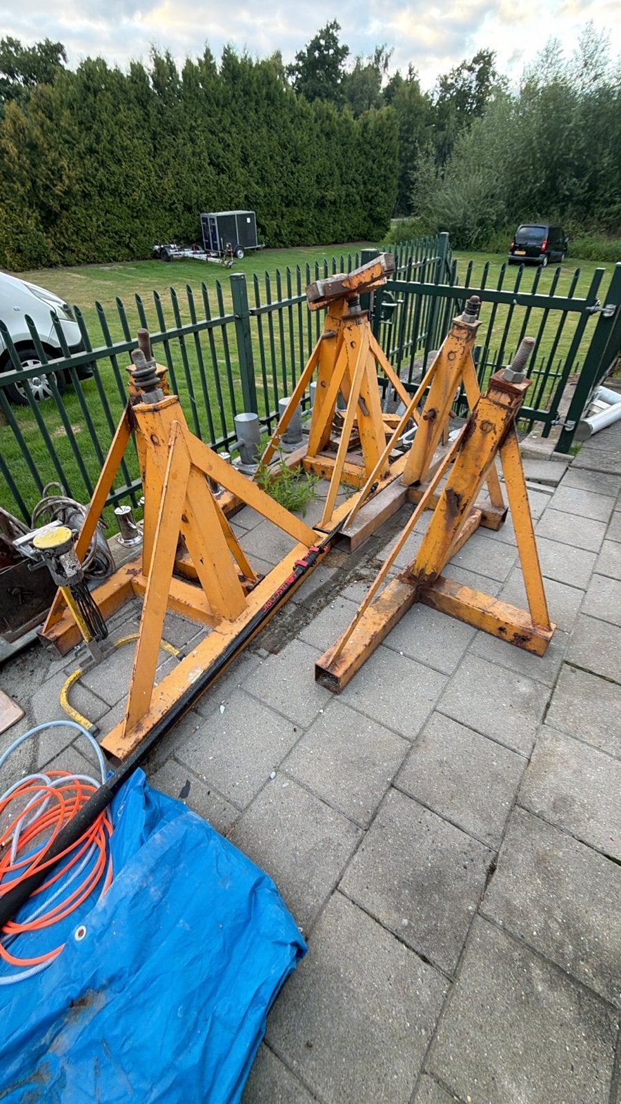 Zware Bootbokken, 6 stuks verstelbaar, winterstalling, Ophalen of Verzenden, Gebruikt, Gereedschap