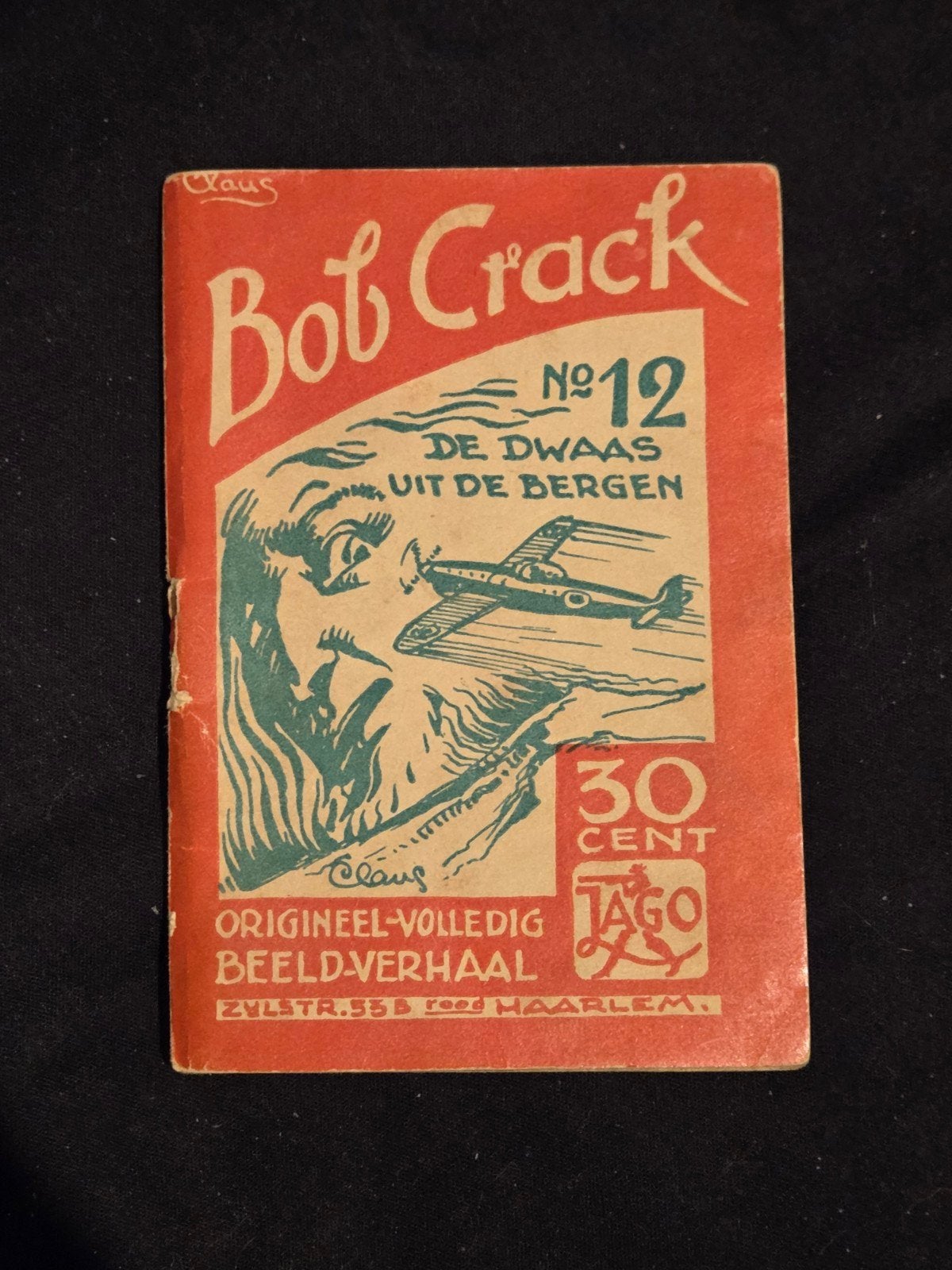 Vintage pocket strip Bob Crack no 12 de dwaas uit de bergen, Eén stripboek, Ophalen of Verzenden, Gelezen
