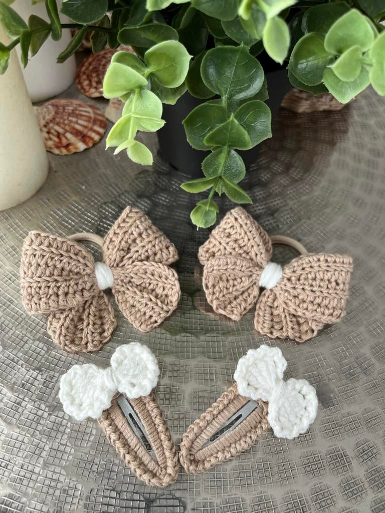 Haaraccessoires set (4 stuks) - 100% katoen, Ophalen of Verzenden, Nieuw