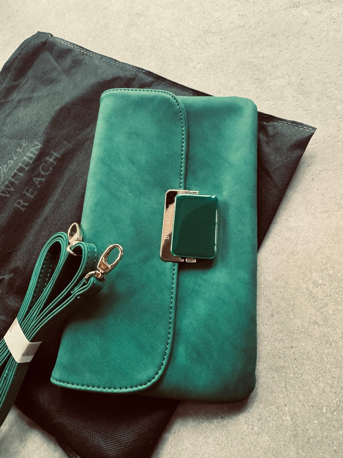 Bulaggi clutch/schoudertasje  & enveloppe tas groen, Sieraden, Tassen en Uiterlijk, Ophalen of Verzenden, Zo goed als nieuw, Groen
