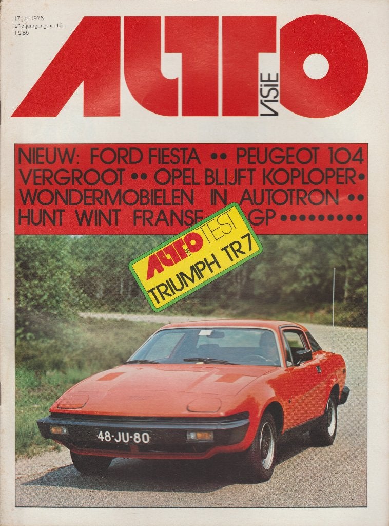 Triumph TR7 test in Autovisie 1976, Gelezen, Ophalen of Verzenden, Overige merken, Autovisie
