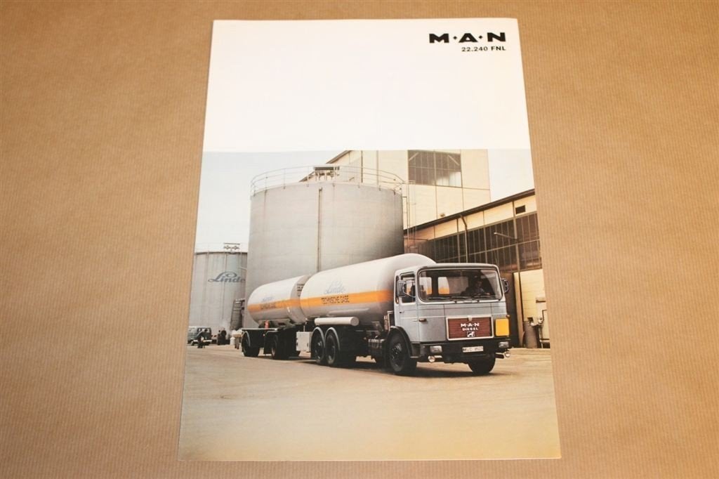 Zeldzame brochure - M.A.N. vrachtwagen 22.240 FNL, Ophalen of Verzenden, Zo goed als nieuw, Tractor en Landbouw