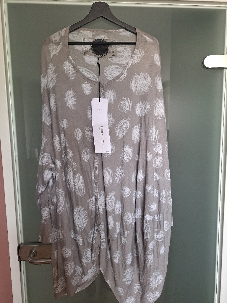 Rundholz tuniek in One Size, Verzenden, Maat 46/48 (XL) of groter, Grijs, Nieuw