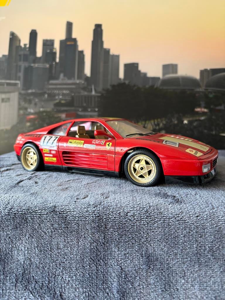 Ferrari 348TB Evoluzione 1991 Schaal 1:18 Burago Made in Ita, Ophalen of Verzenden, Zo goed als nieuw, Auto, Bburago