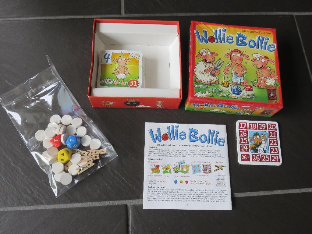 Wollie Bollie, een spannend dobbelspel, vanaf 10 jaar., Ophalen of Verzenden, Gebruikt