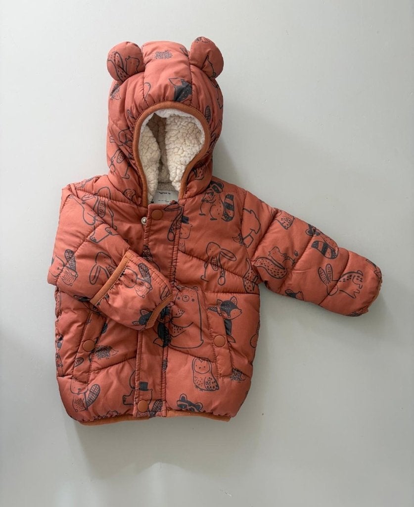 George gewatteerde baby winterjas 6–9 maanden, Jongetje of Meisje, Ophalen of Verzenden, Zo goed als nieuw, Jasje