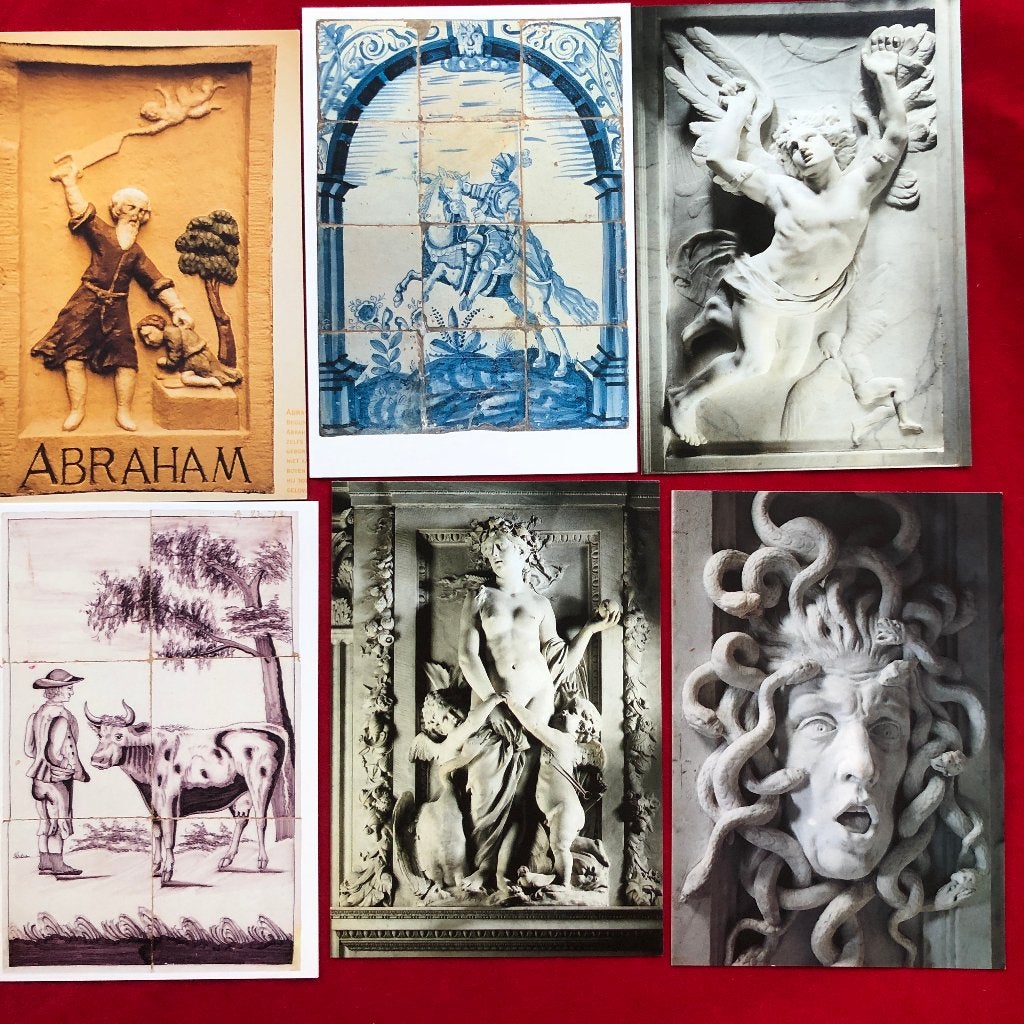 verzameling van 26 kaarten oude Gevelstenen, Art Unlimited, Ophalen of Verzenden, 1980 tot heden, Ongelopen, Overige thema's