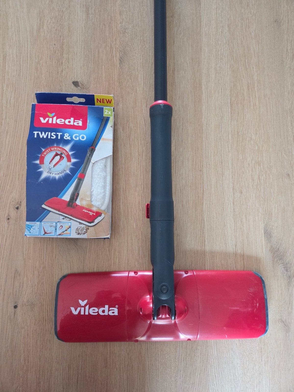vileda dweilsysteem twist&go, 2 nieuwe dweildoeken!, Ophalen, Mop of Dweil