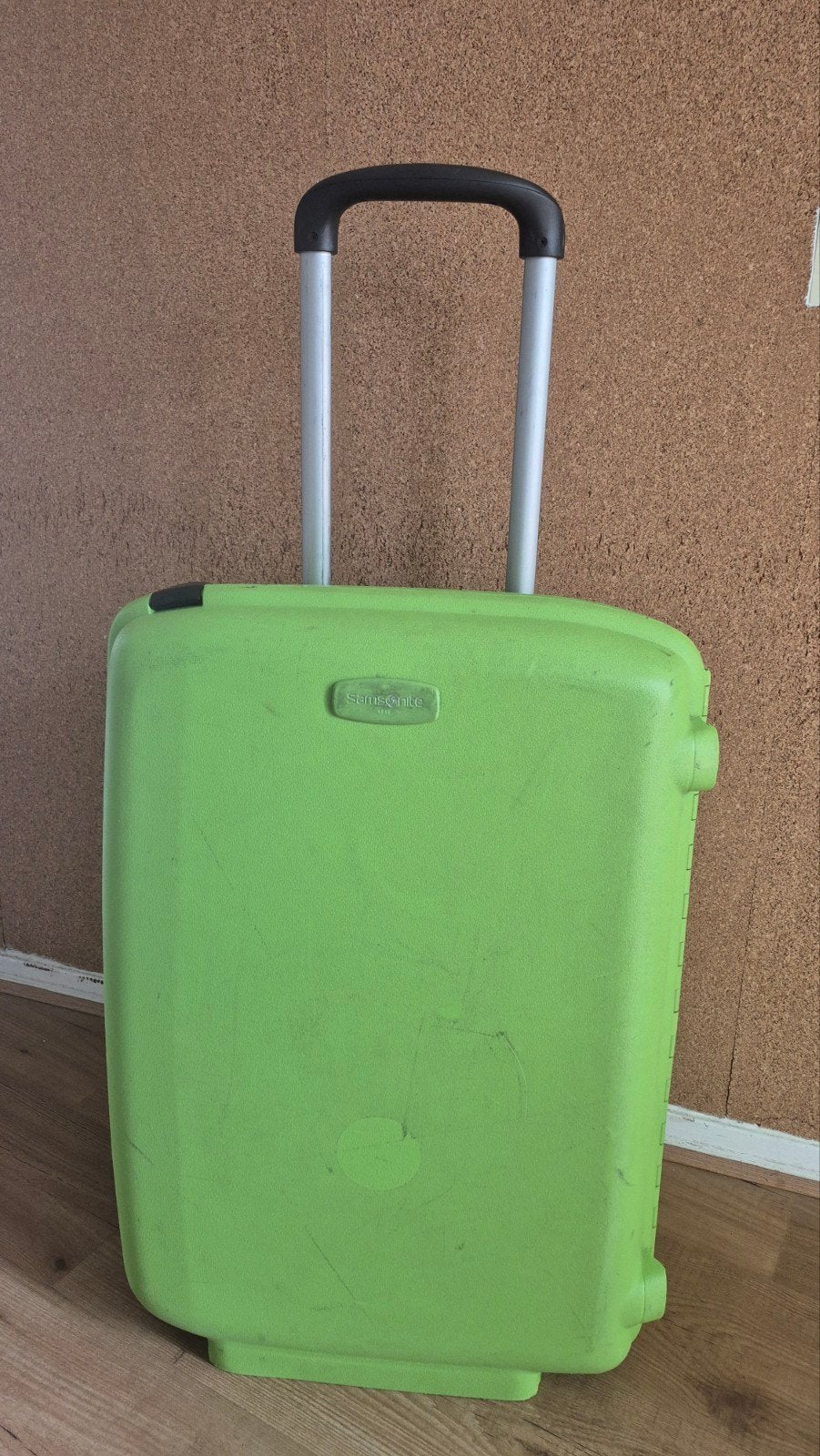 Samsonite Koffer Groen, Wieltjes, Gebruikt, Hard kunststof, 45 tot 55 cm