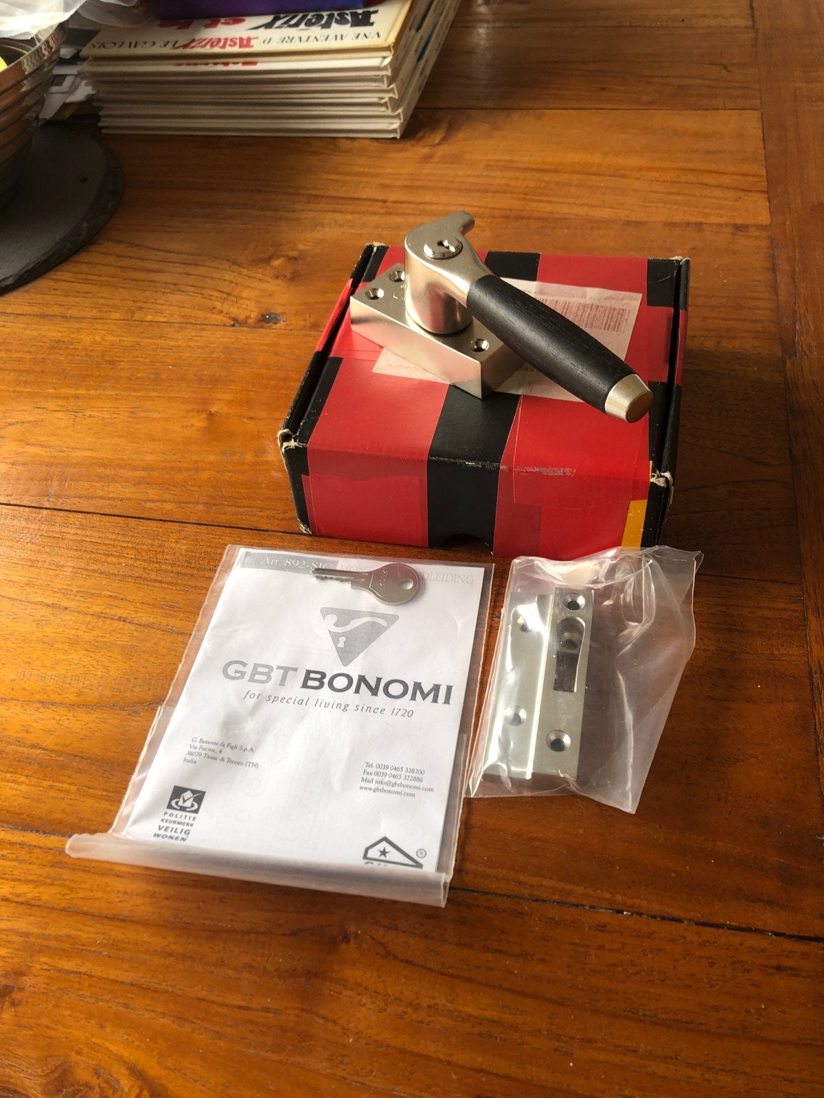 Nieuwe Raamboom GBT Bonomi / Intersteel Geborsteld Staal Ebb, Ophalen of Verzenden, Nieuw, Rvs, Klink of Kruk