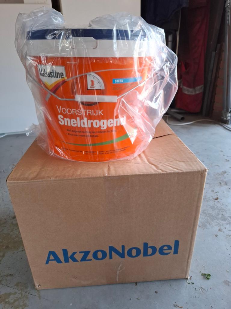 AkzoNobel Alabastine Voorstrijk Sneldrogend 10 Liter, Ophalen of Verzenden, Nieuw, Wit