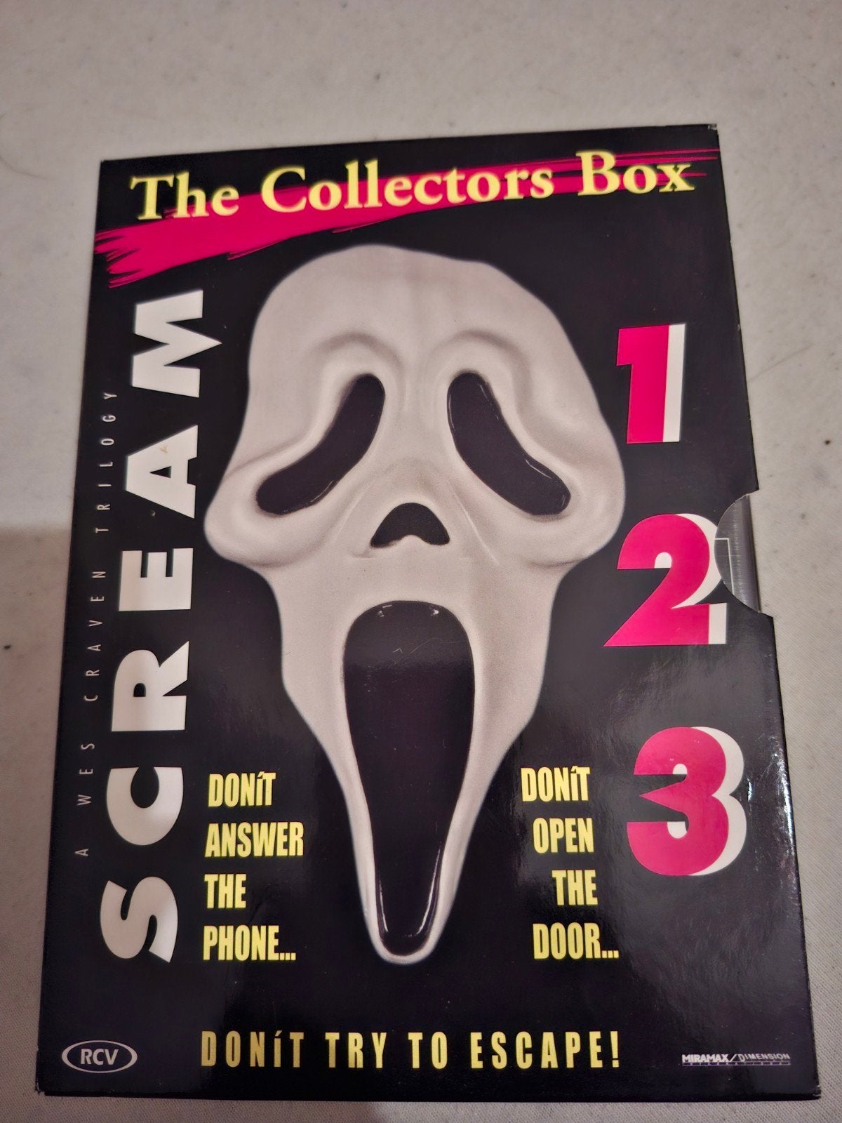 Scream 1, 2 & 3 DVD Boxset - The Collectors Box, Vanaf 16 jaar, Ophalen of Verzenden, Gebruikt, Slasher