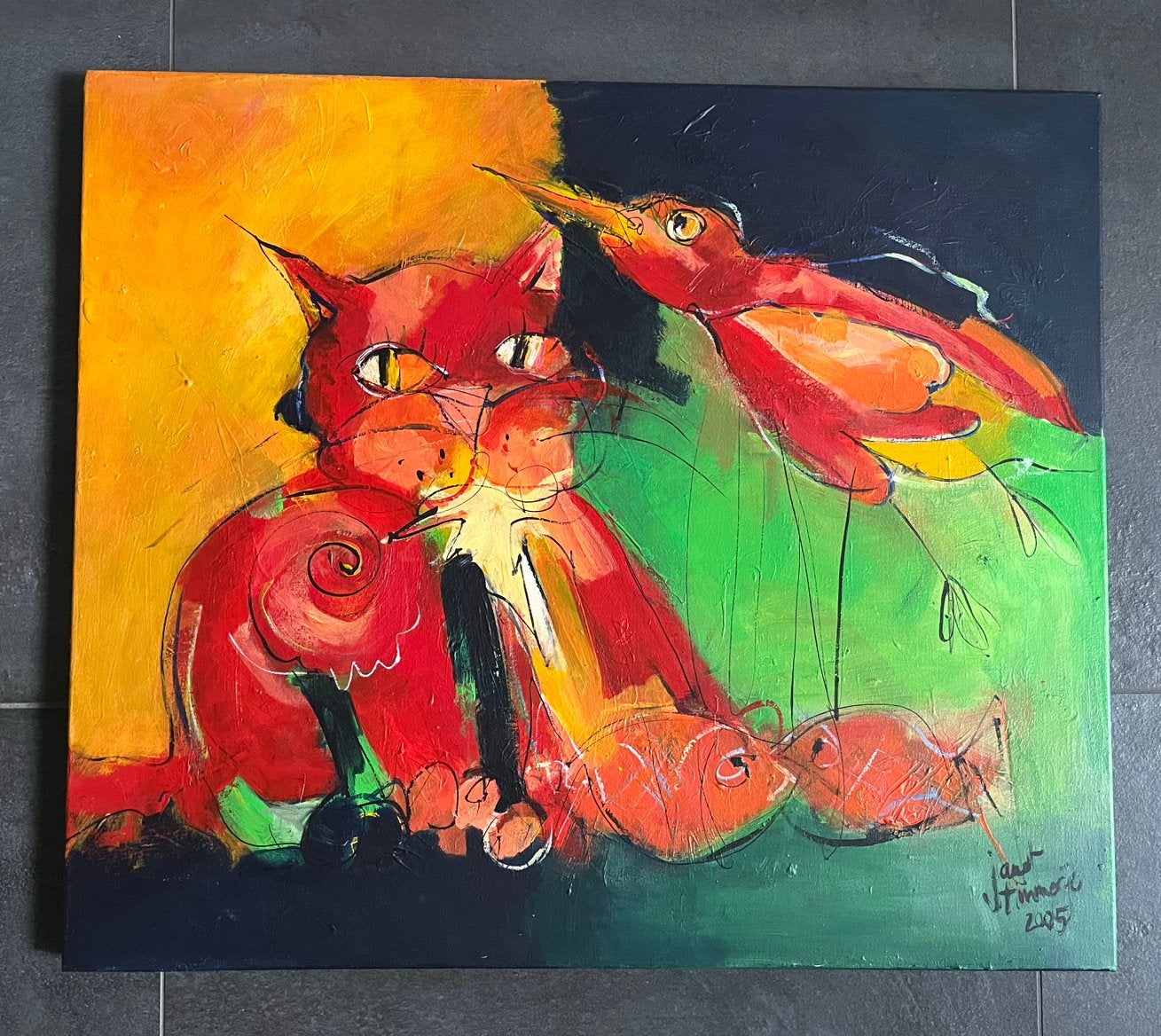Schilderij “Ontmoeting” van Janet Timmerije, Ophalen