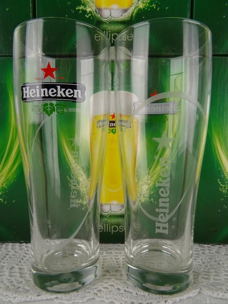 Super koopje heineken bier glazen, Ophalen, Zo goed als nieuw, Bierglas