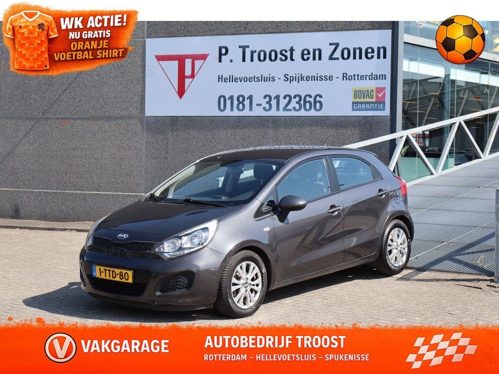 Kia Rio 1.2 CVVT ComfortLine Afneembare trekhaak/Airco/Bluet, Zwart, 4 cilinders, Elektrische ramen, Origineel Nederlands