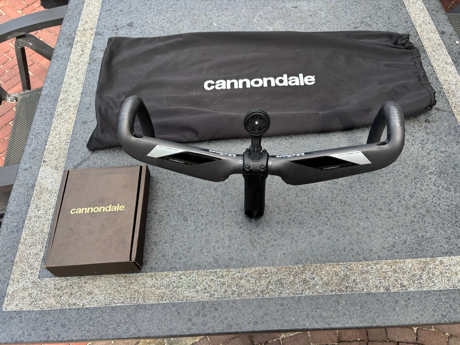 Cannondale stem Vision trimax carbon Stuur met Garmin Houder, Fietsen en Brommers, Fietsonderdelen, Ophalen, Stuur, Zo goed als nieuw
