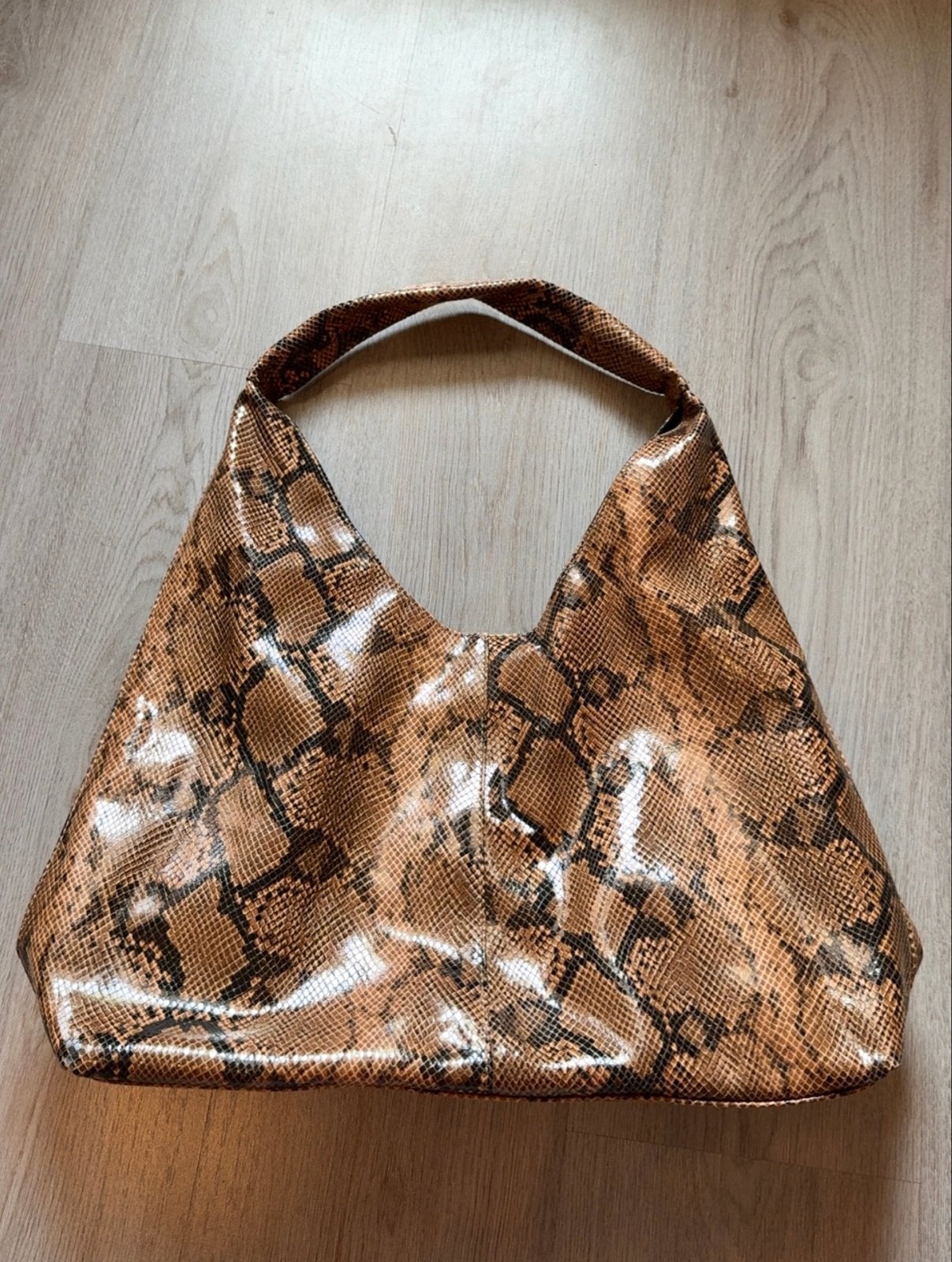 ASOS Schoudertas met Slangenprint - Zo goed als nieuw, Ophalen of Verzenden, Zo goed als nieuw, Bruin, Overige merken