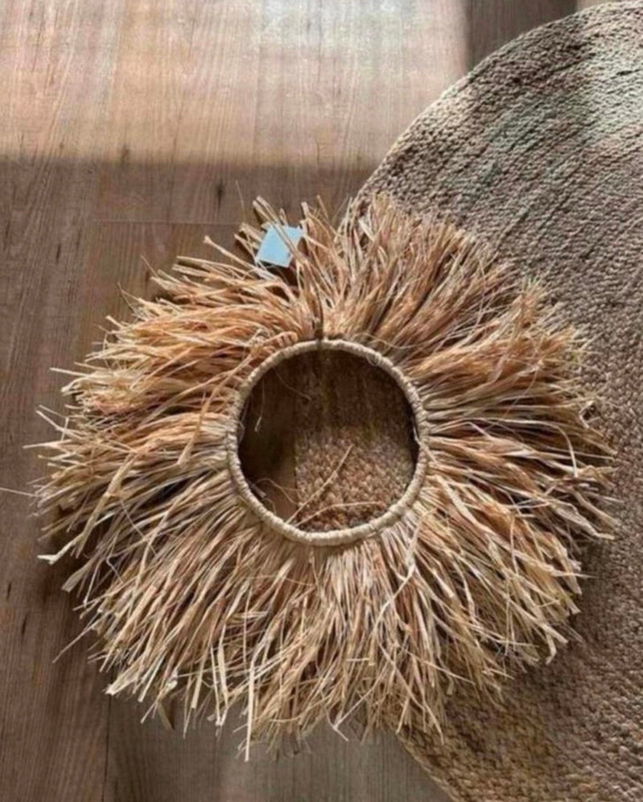 Nieuw met prijskaartje: raffia wanddecoratie, Ophalen of Verzenden, Zo goed als nieuw