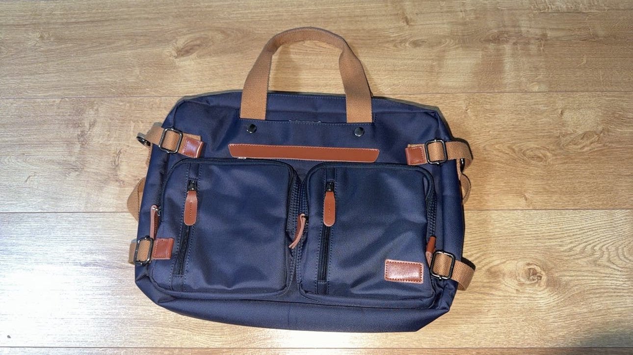 2-in-1 laptoptas/rugzak 15,6 inch - koningsblauw, 40 tot 60 cm, 30 cm of meer, Bruin, Minder dan 35 cm