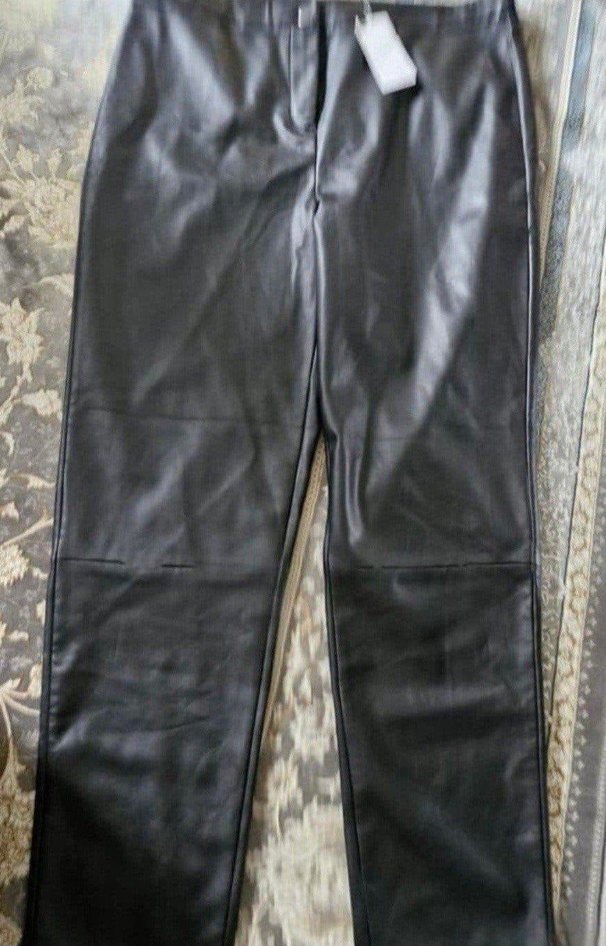 Dames broek - Zwarte faux leren broek, Ophalen, Zwart, Maat 42/44 (L), Nieuw
