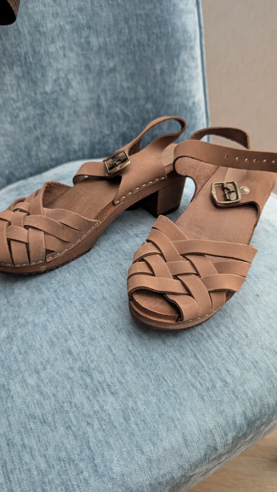 Moheda Klompsandalen Bruin Nubuck Leer Maat 39, Bruin, Nieuw, Betty, Sandalen of Muiltjes