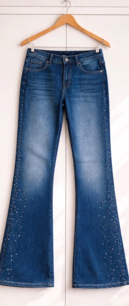 Cambio flared jeans paris  strass met label maat 32, Cambio, Blauw, Nieuw, Ophalen of Verzenden