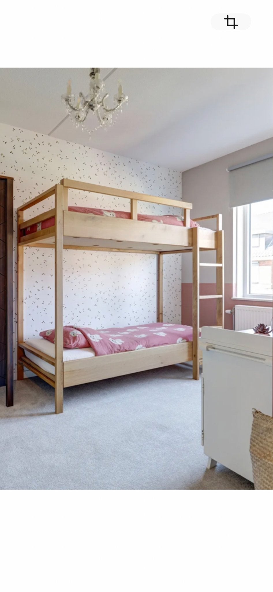 Prachtig massief eiken stapelbed, als nieuw!, Ophalen, 160 tot 180 cm, Tweepersoons, Zo goed als nieuw