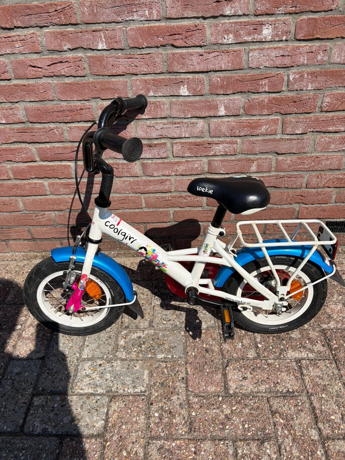 Loeki kinderfiets 12 inch, Ophalen, Gebruikt, Terugtraprem, Minder dan 16 inch