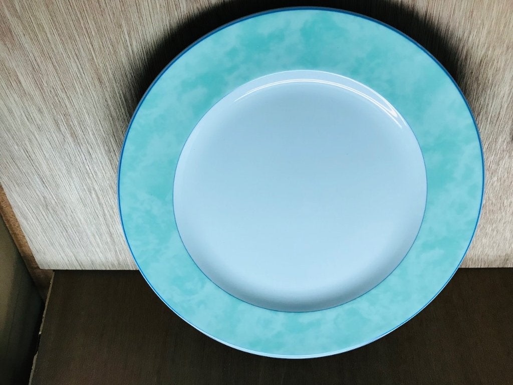 Arzberg bord, turquoise, 31 cm, vaatwasmachinebestendig, Ophalen of Verzenden, Zo goed als nieuw, Bord(en), Overige stijlen